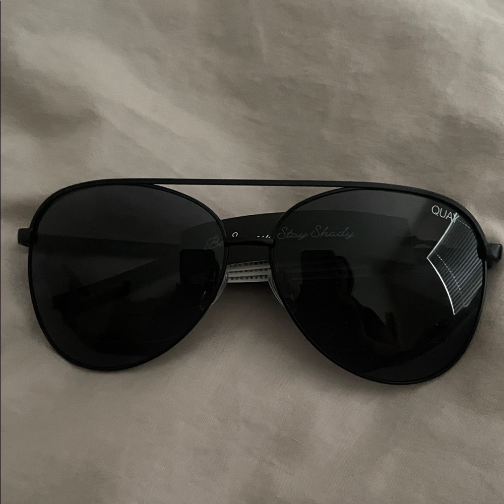 Quay Australia Dark Aviator Sunglasses